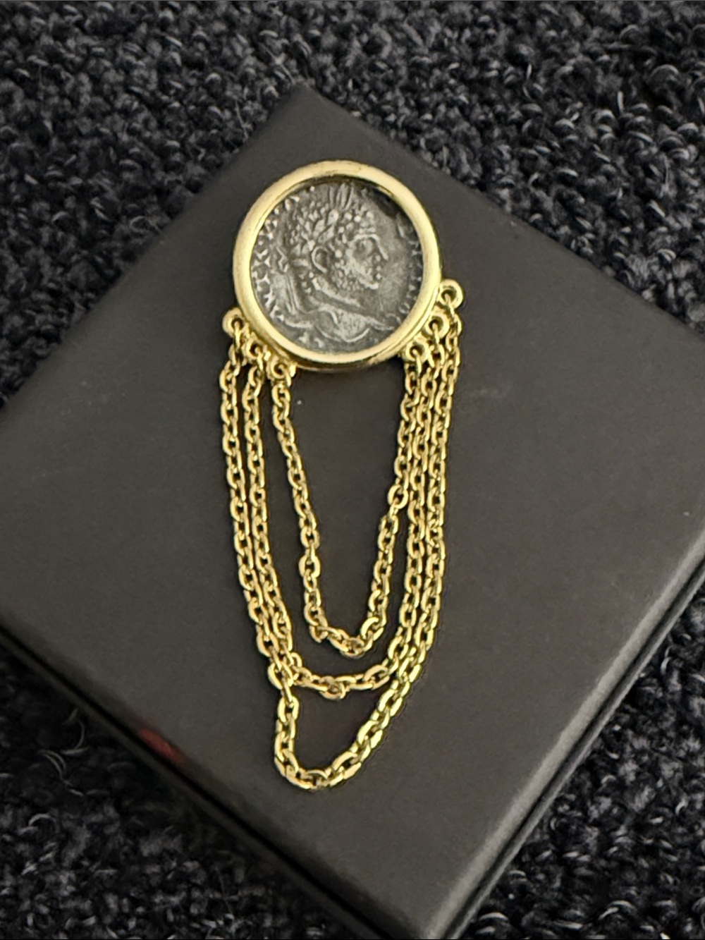 Gold-Tone Coin Pendant Multi-Chain Necklace - Women Jewelry